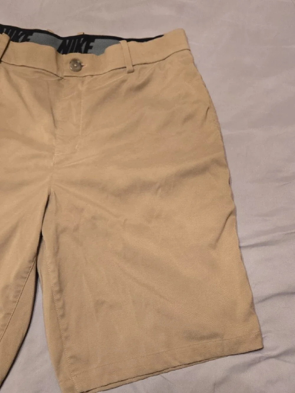 Nike Men’s Tan Flat-Front Shorts